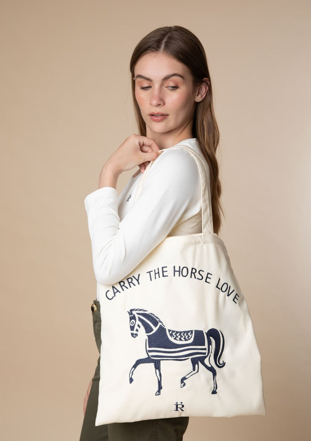 Horse Love Cotton Tote |  Carry The Love Horse