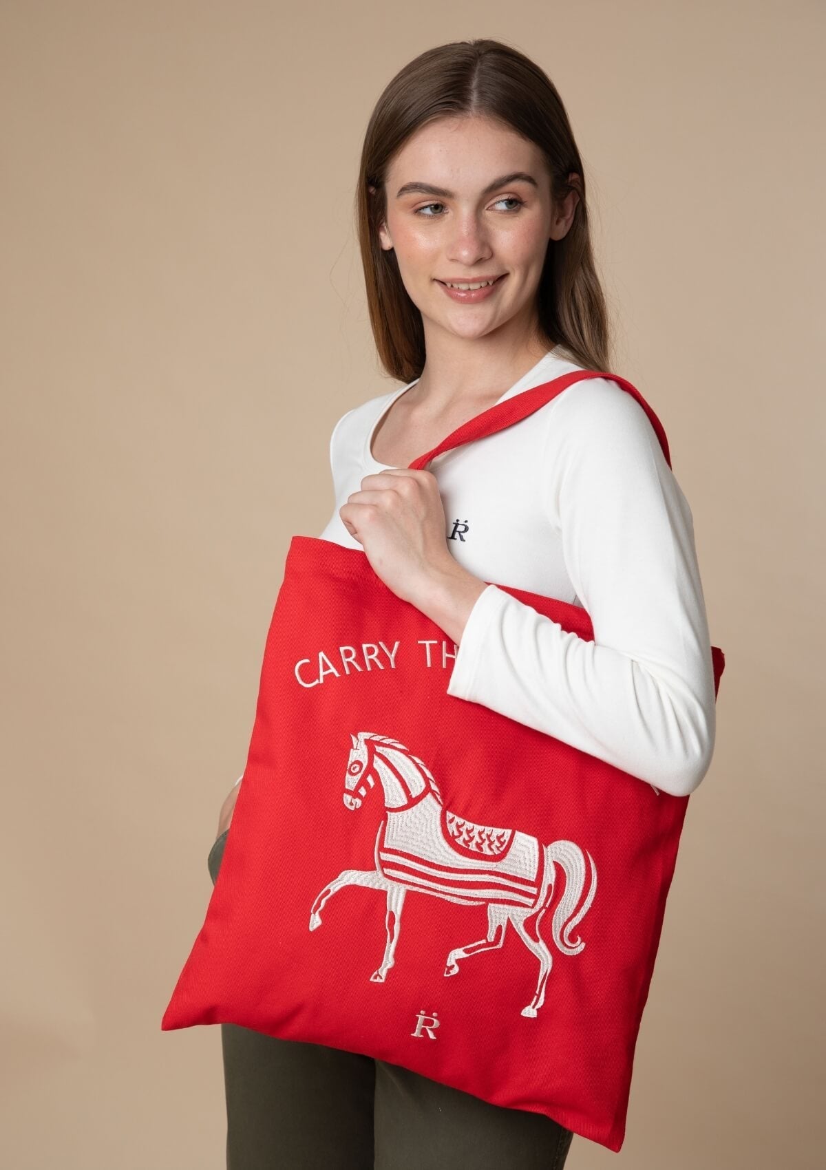 Horse Love Cotton Tote |  Carry The Love Horse