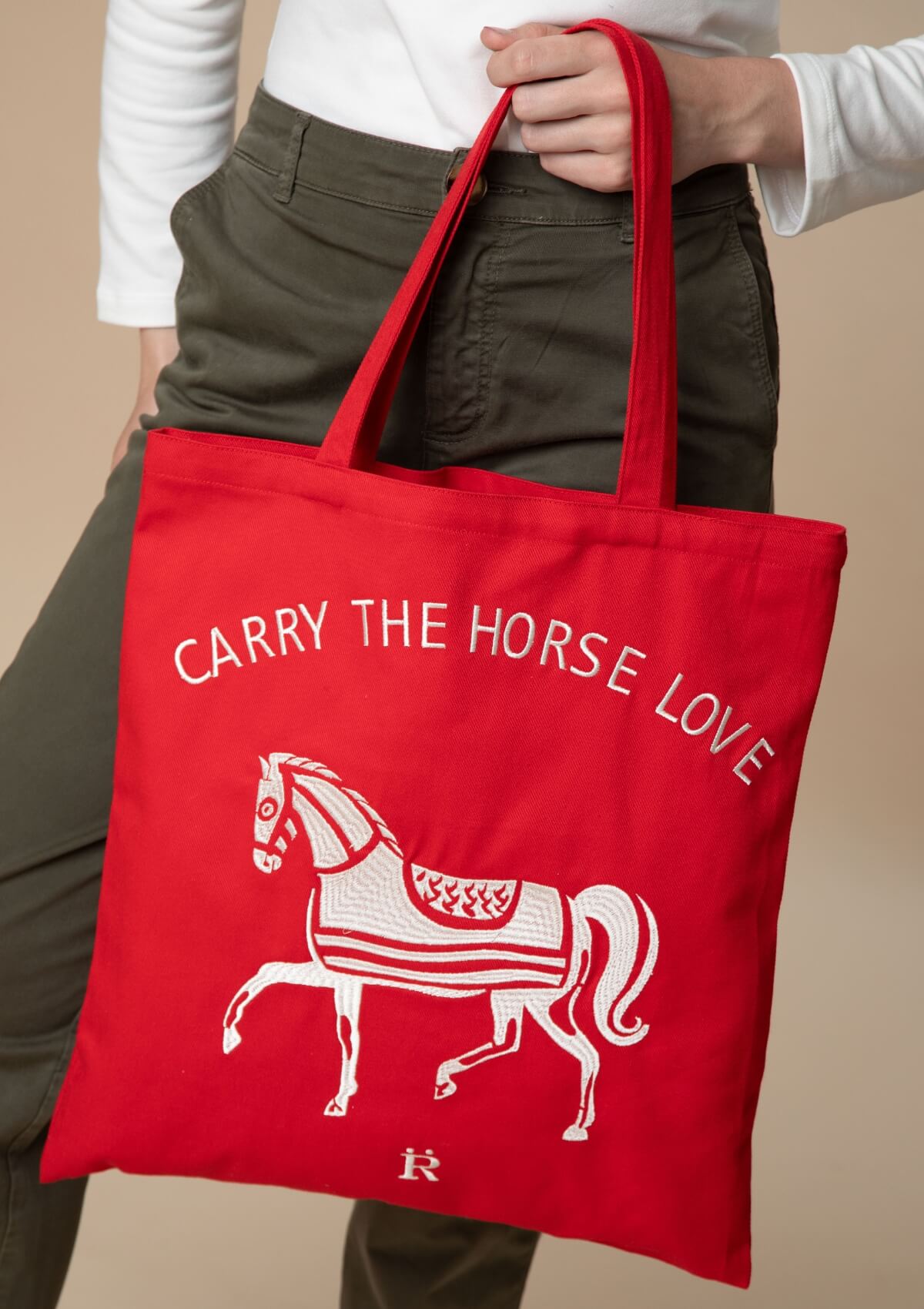 Horse Love Cotton Tote |  Carry The Love Horse