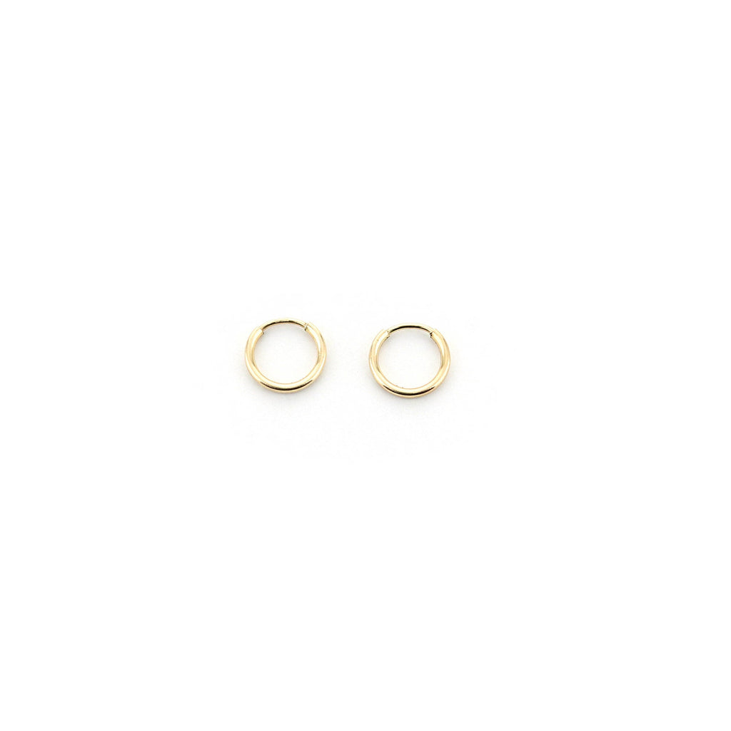 14k Yellow Gold Filled Hoop Earrings 10 Mm