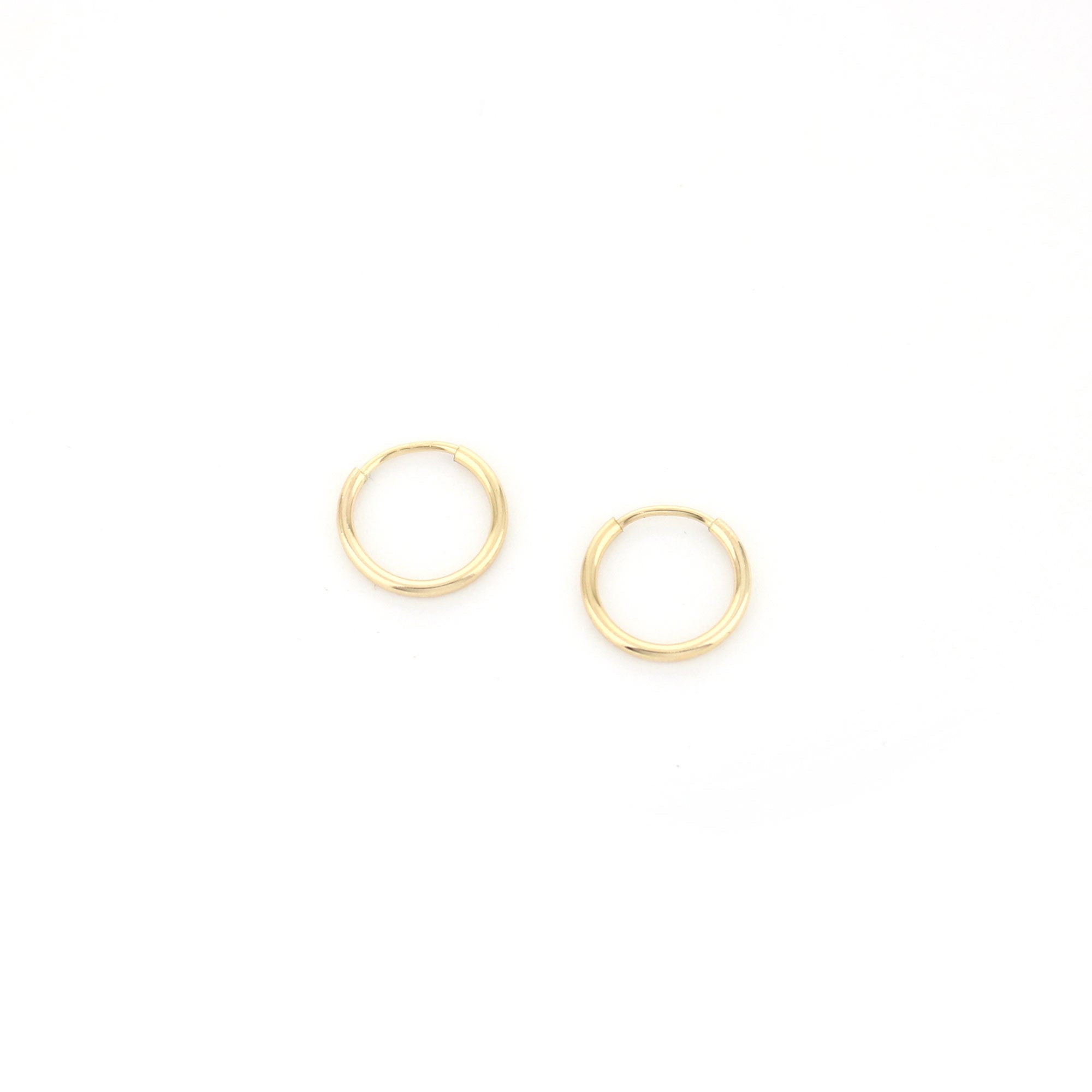 14k Yellow Gold Filled Hoop Earrings 12 Mm