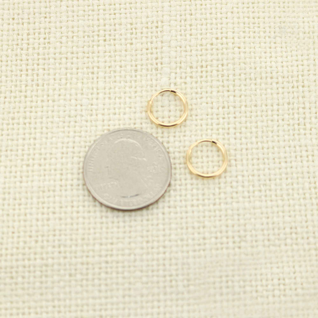 14k Yellow Gold Filled Hoop Earrings 12 Mm