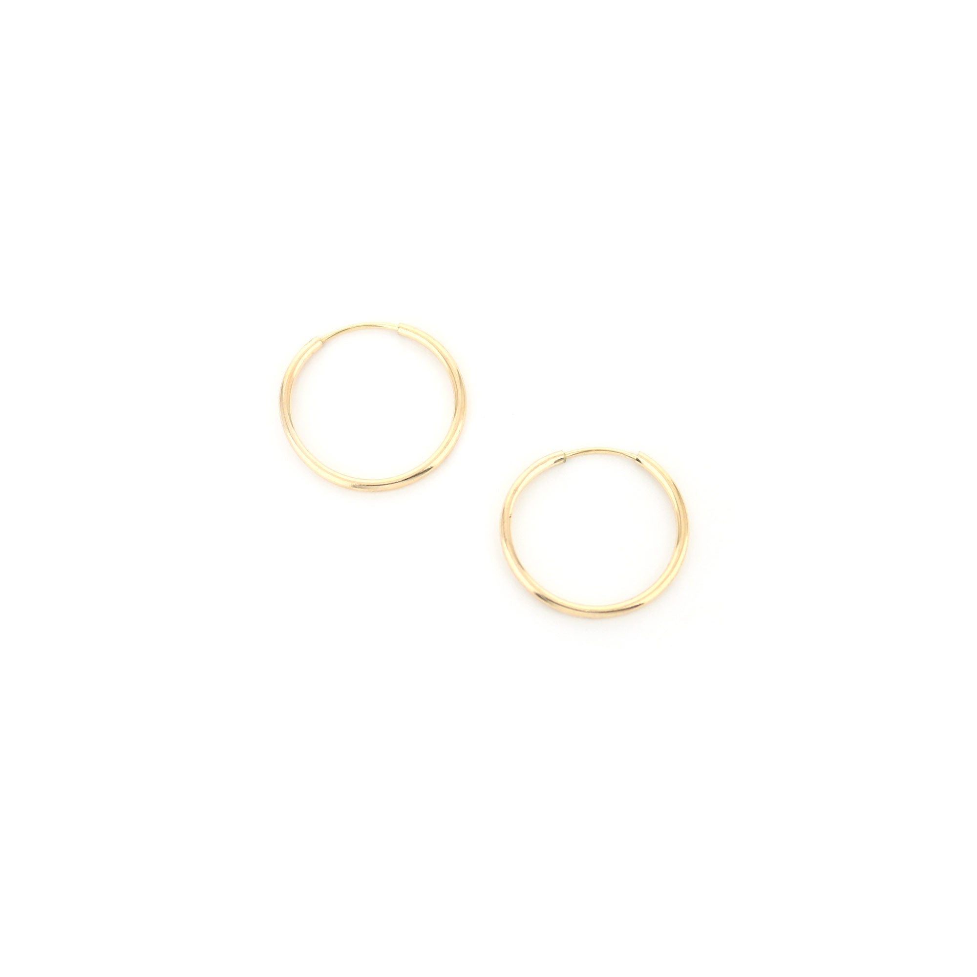14k Yellow Gold Filled Hoop Earrings 17 Mm
