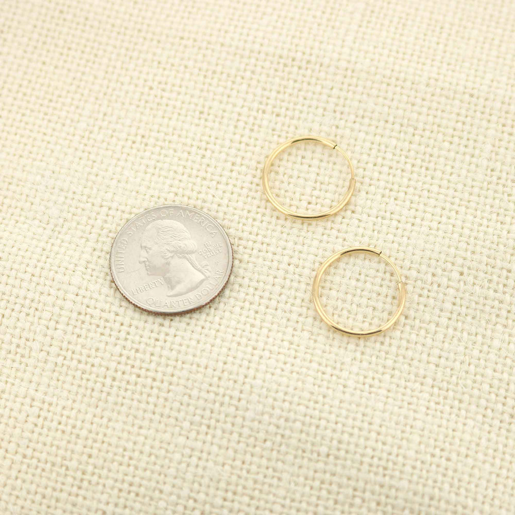 14k Yellow Gold Filled Hoop Earrings 17 Mm