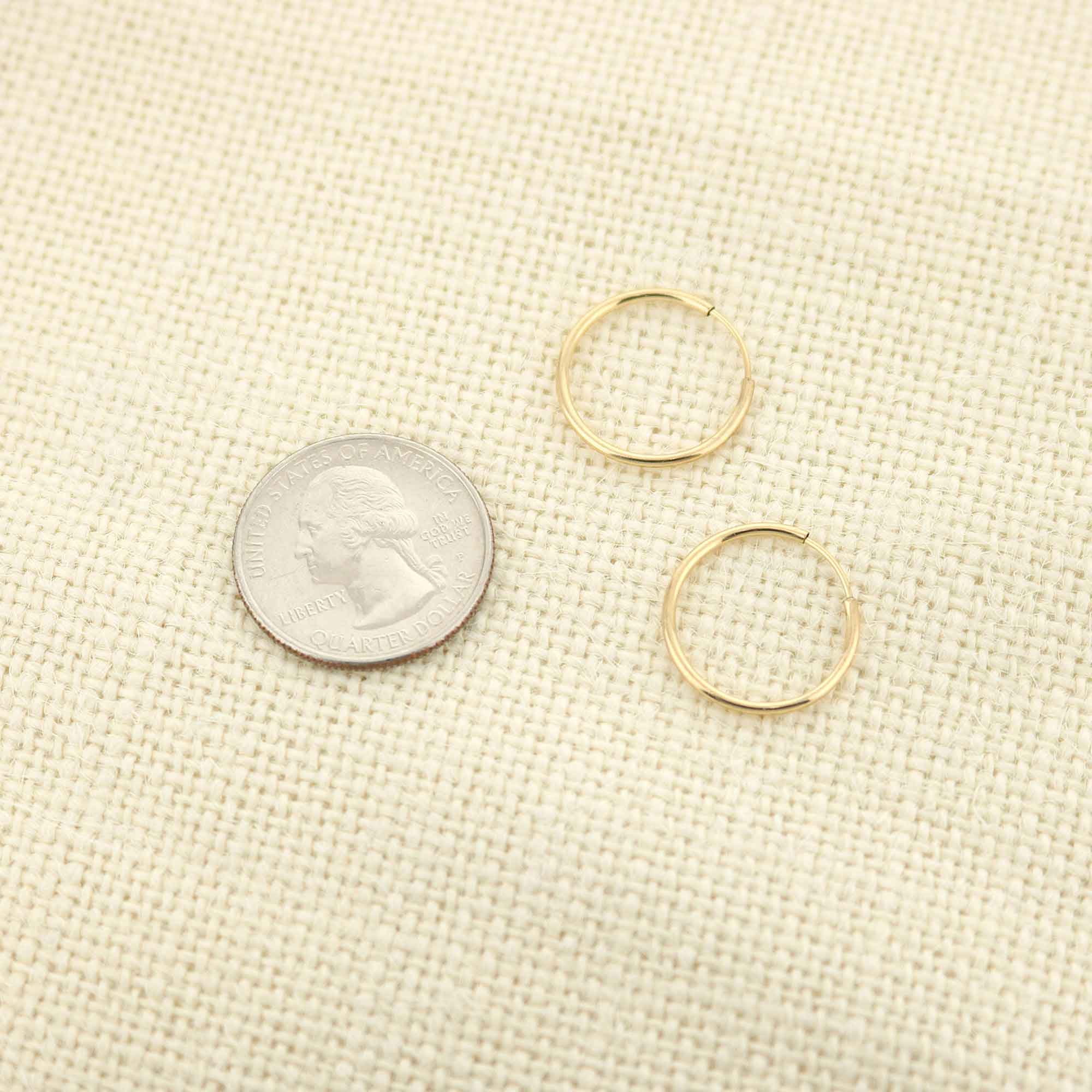 14k Yellow Gold Filled Hoop Earrings 17 Mm