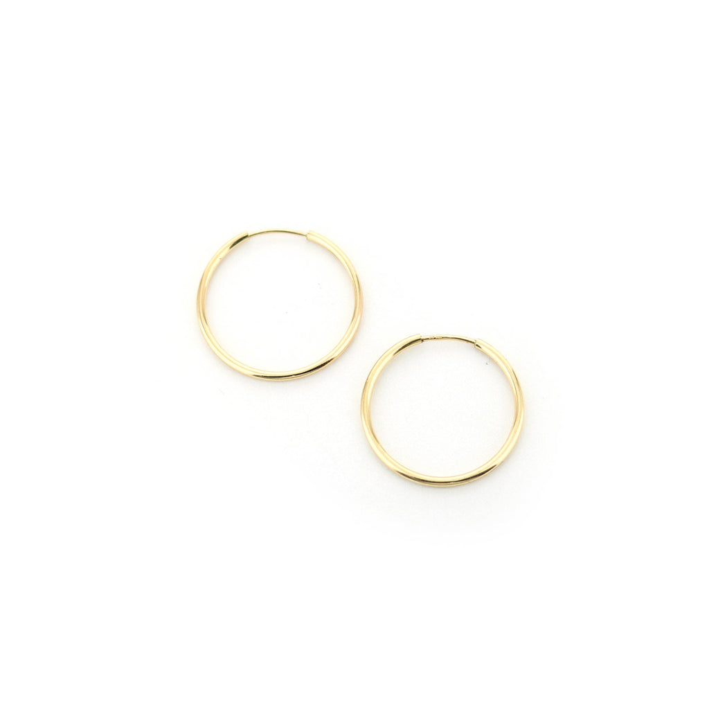 14k Yellow Gold Filled Hoop Earrings 20 Mm