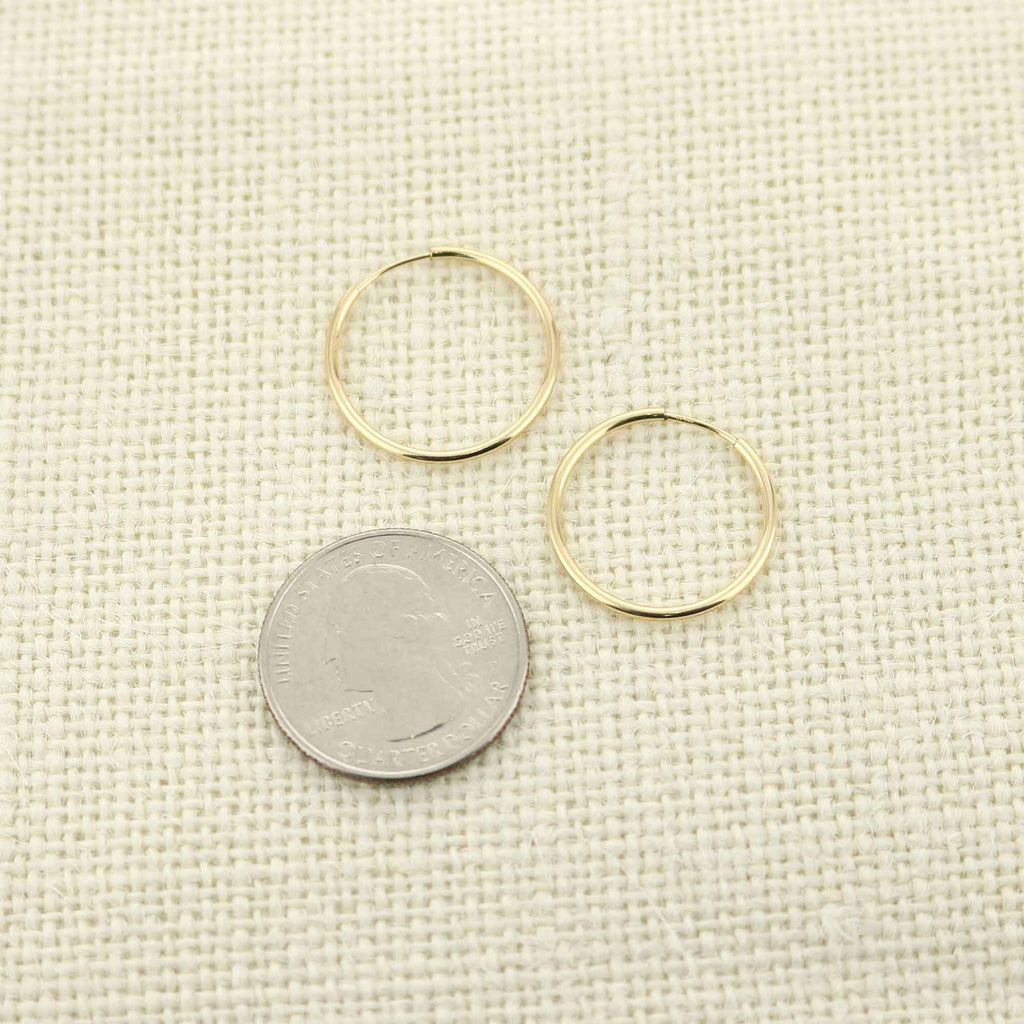 14k Yellow Gold Filled Hoop Earrings 20 Mm