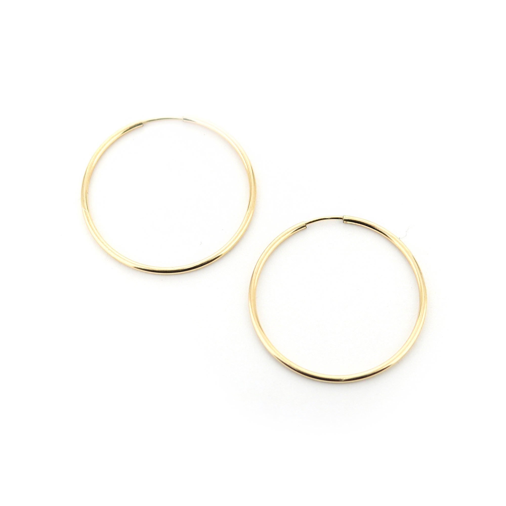 14k Yellow Gold Filled Hoop Earrings 30 Mm