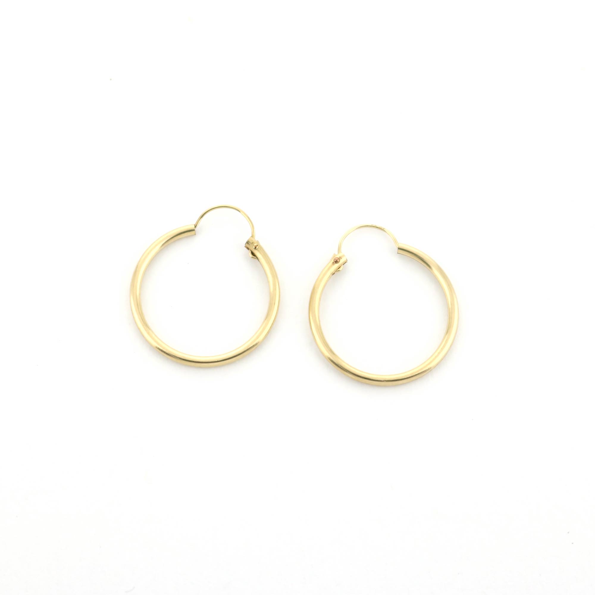 14k Yellow Gold Filled Hoop Earrings 18 Mm