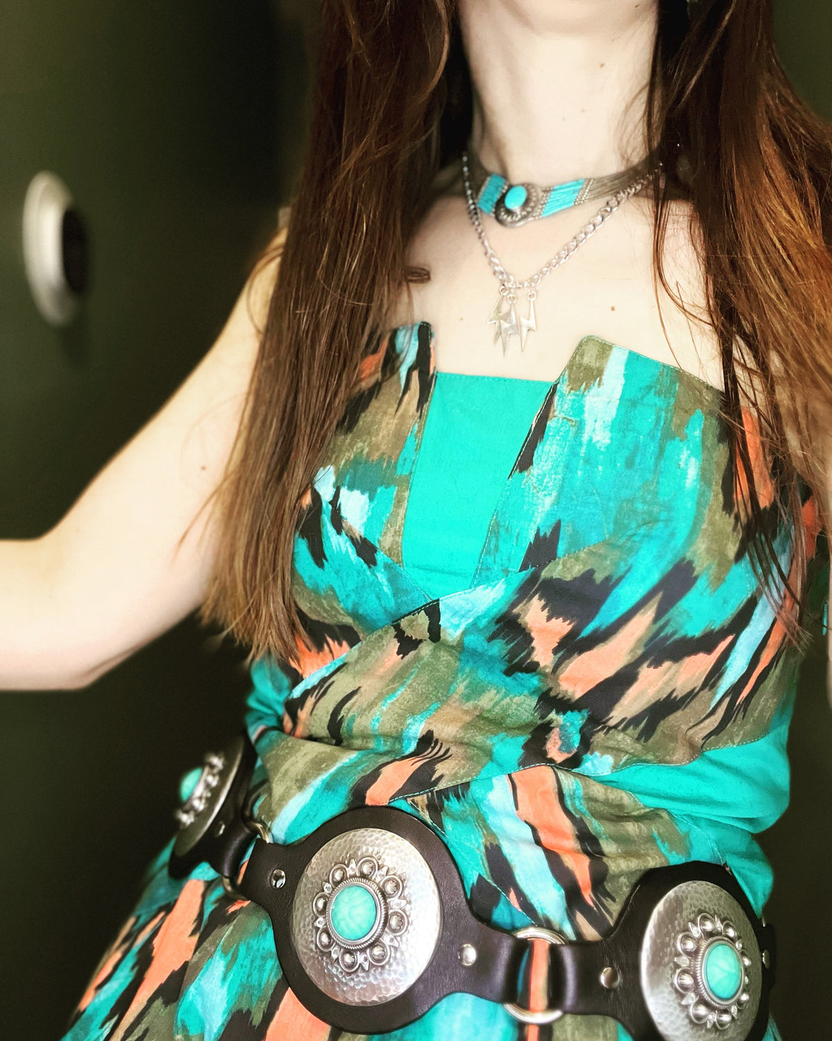 Painted Prairie Strapless Dress