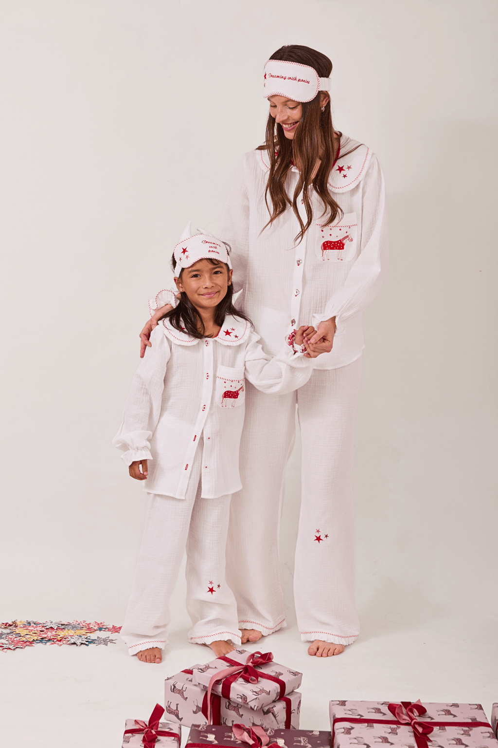 Lucky Stars Horses Pajama Set | Cranberry Limited Edition