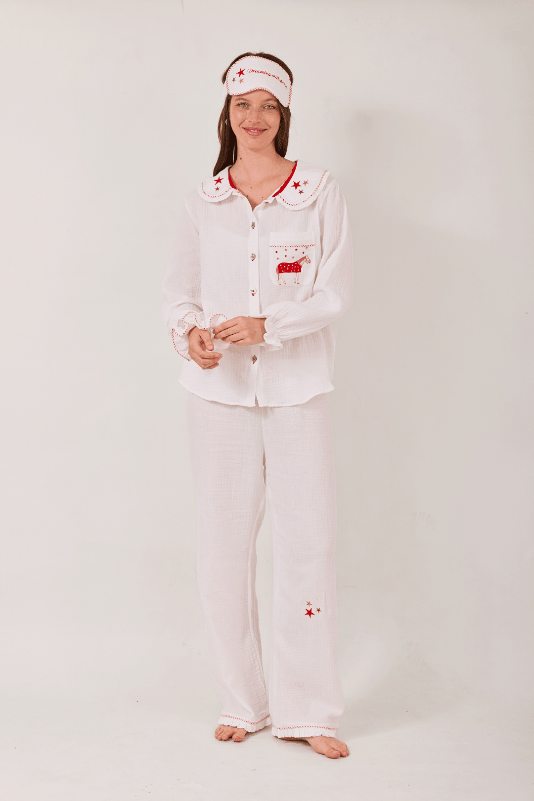 Lucky Stars Horses Pajama Set | Cranberry Limited Edition
