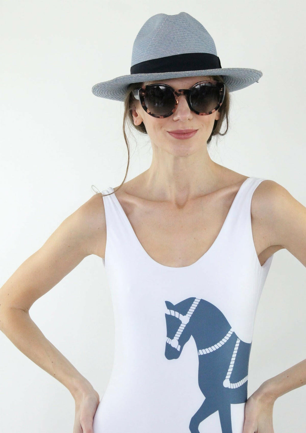 Marina One-Piece Bathing Suit | Horse Edition