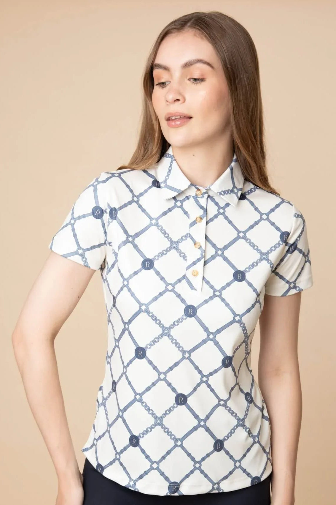 Mulberry Polo Shirt | Short Sleeve | Beltina Print