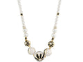 Fab Beige Flower Enamel Necklace