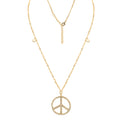 Pave Peace Necklace
