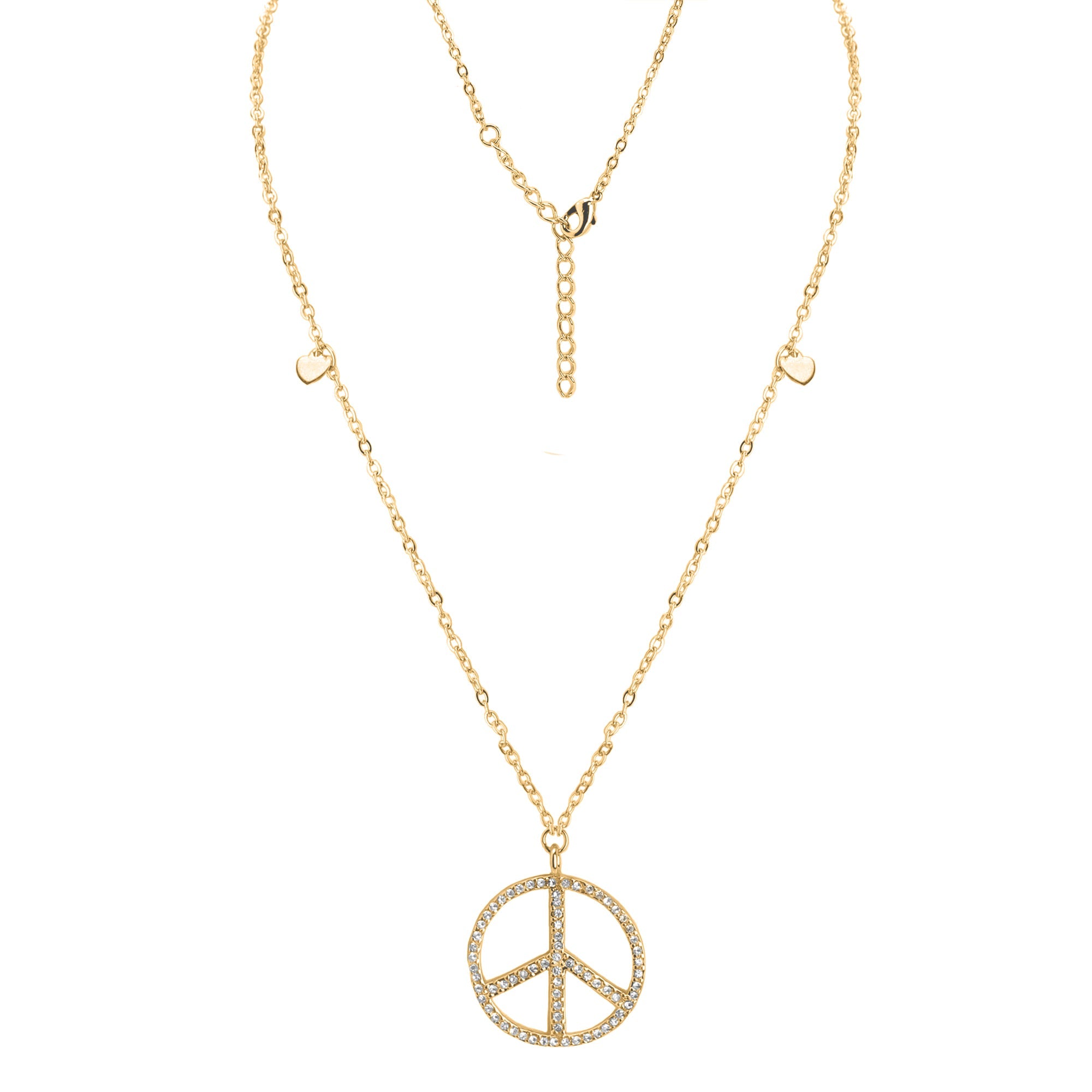 Pave Peace Necklace