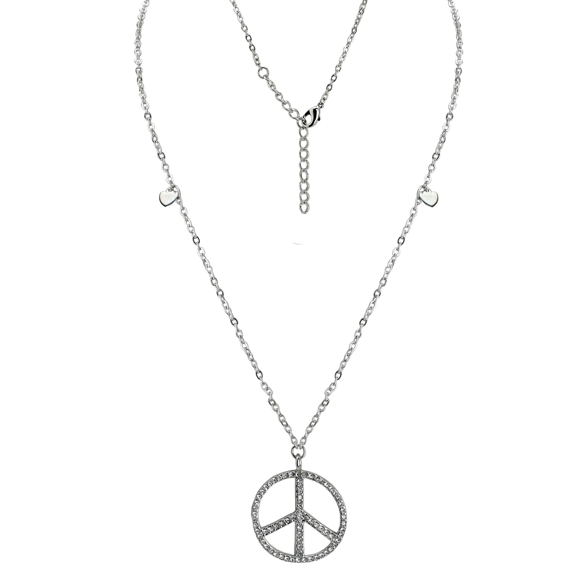 Pave Peace Necklace