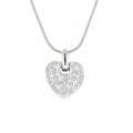 Pave Heart Pendant Necklace