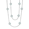 Prince Charming Long Turquoise Enamel Necklace