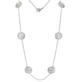Rhodium Finished Peace Sign Necklace