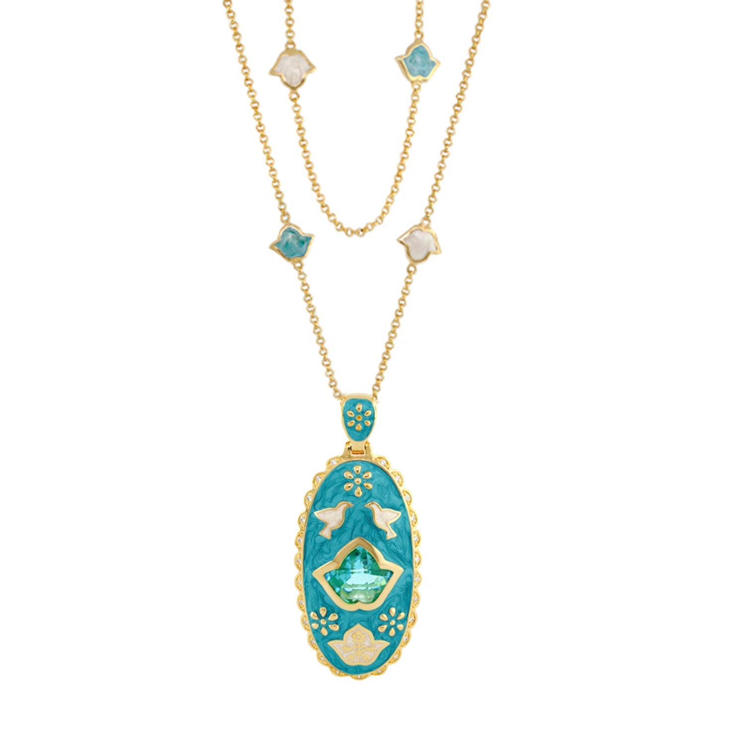 Peace and Dove Pendant Necklace