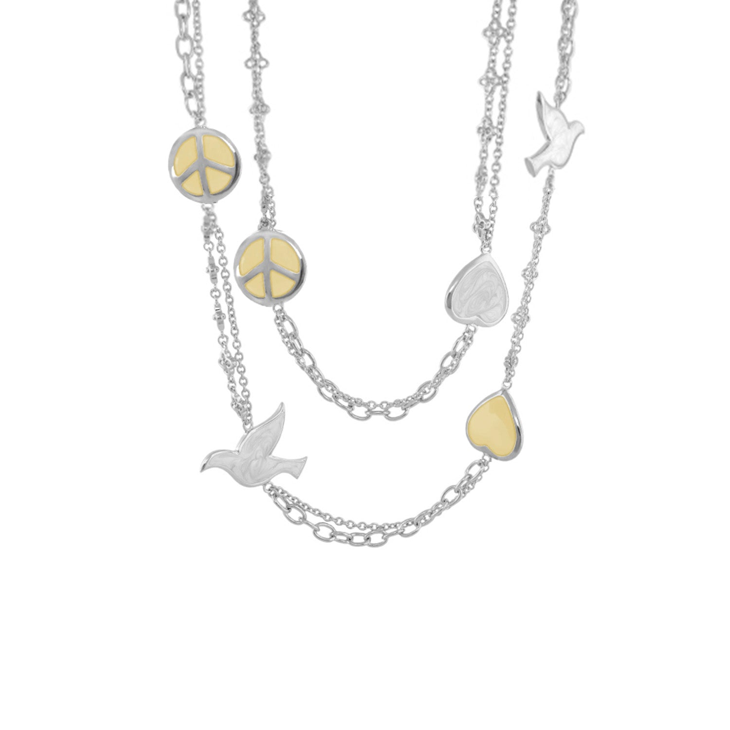 Peace and Dove Necklace