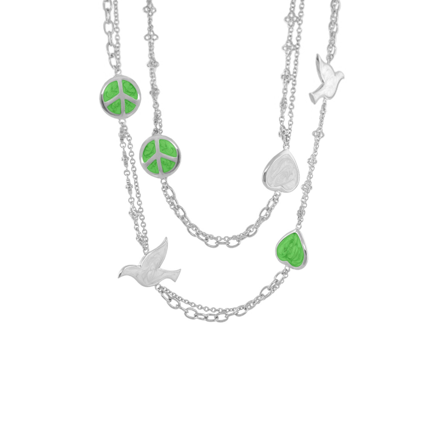 Peace and Dove Necklace