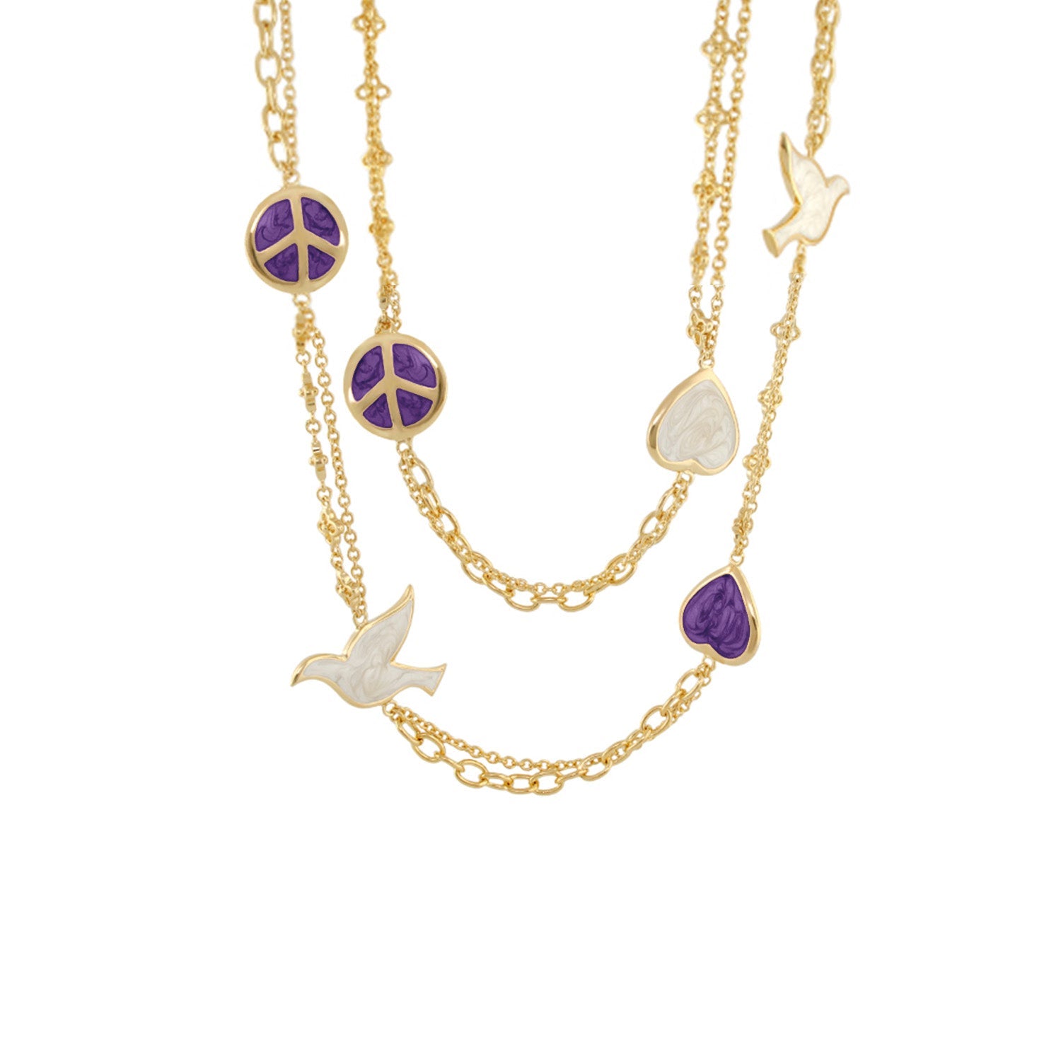 Peace and Dove Necklace