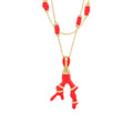 Pretty Little Things Coral Long Necklace