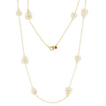 Bows And Hearts Necklace Gold Plated Brass