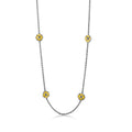 Poppy Love Long Necklace Rhodium Plated Brass