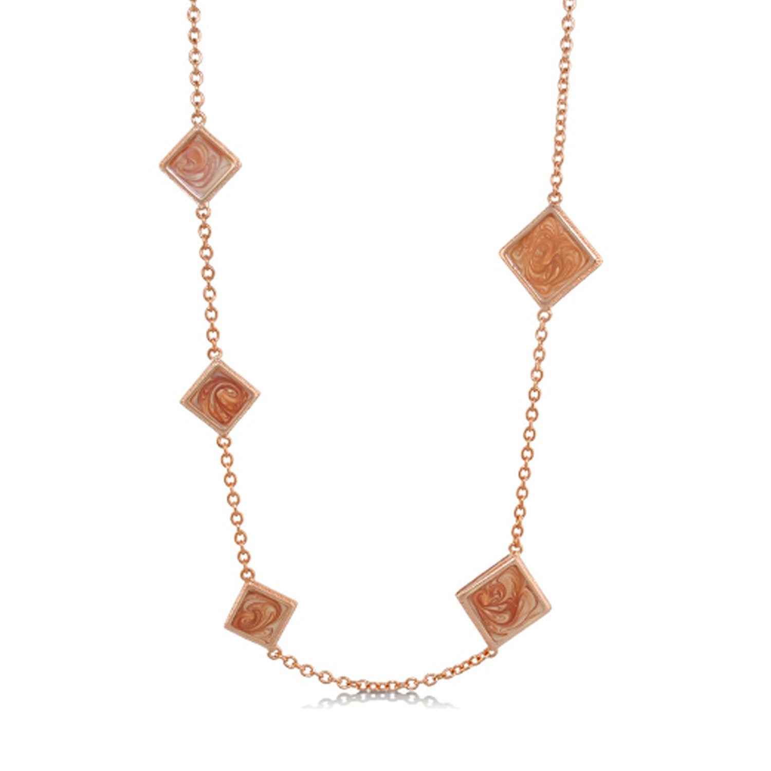 Sea Diamonds Necklace 18K Gold Plated Brass