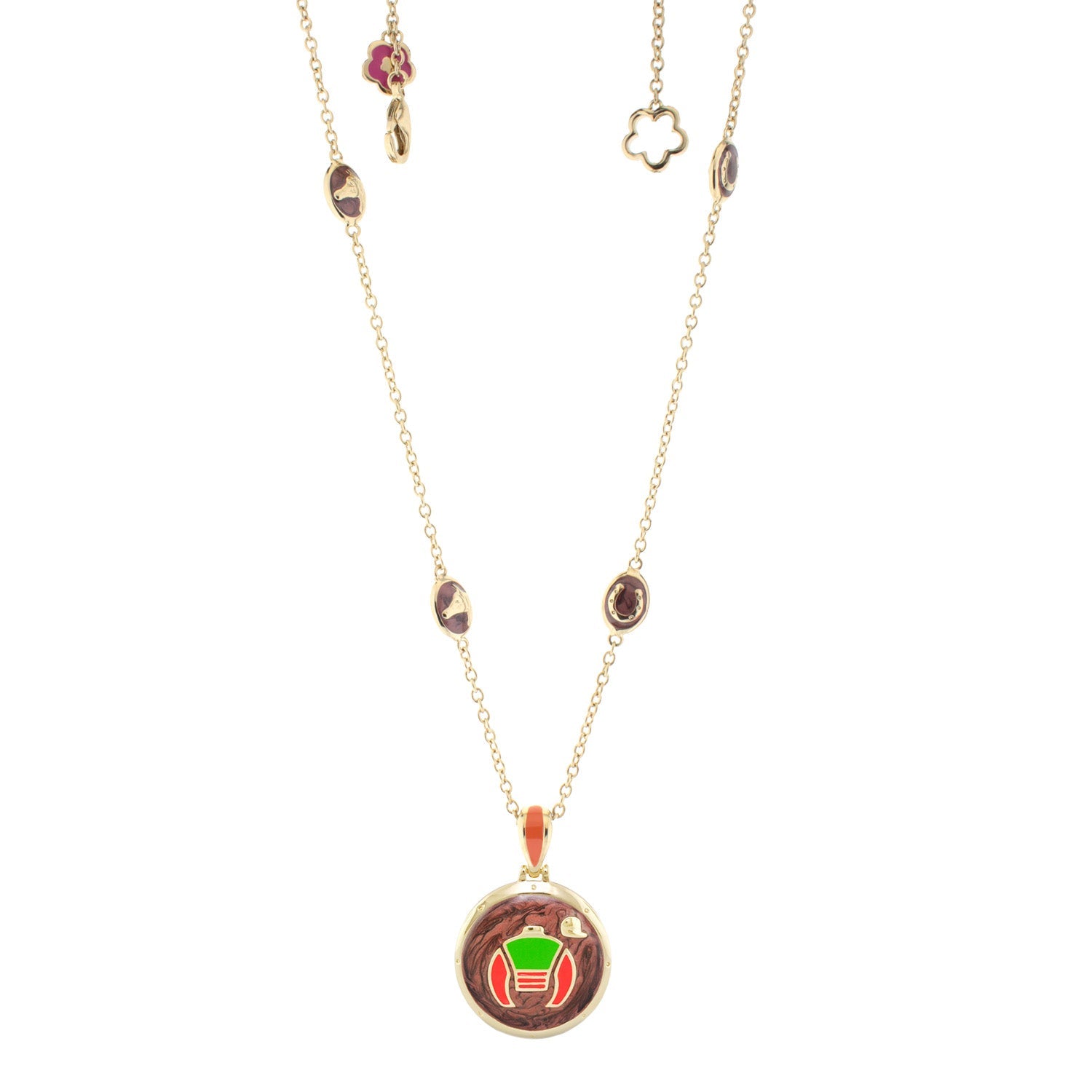 Equestrian Enamel Necklace