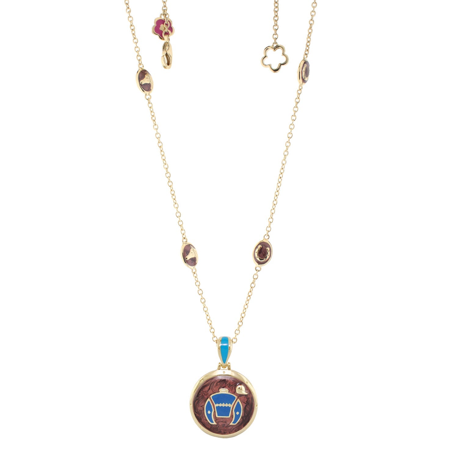 Equestrian Enamel Necklace