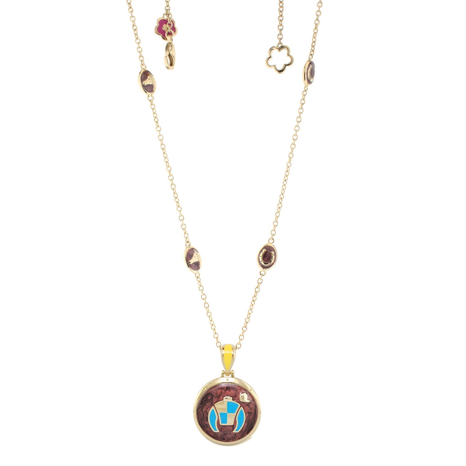 Equestrian Enamel Necklace