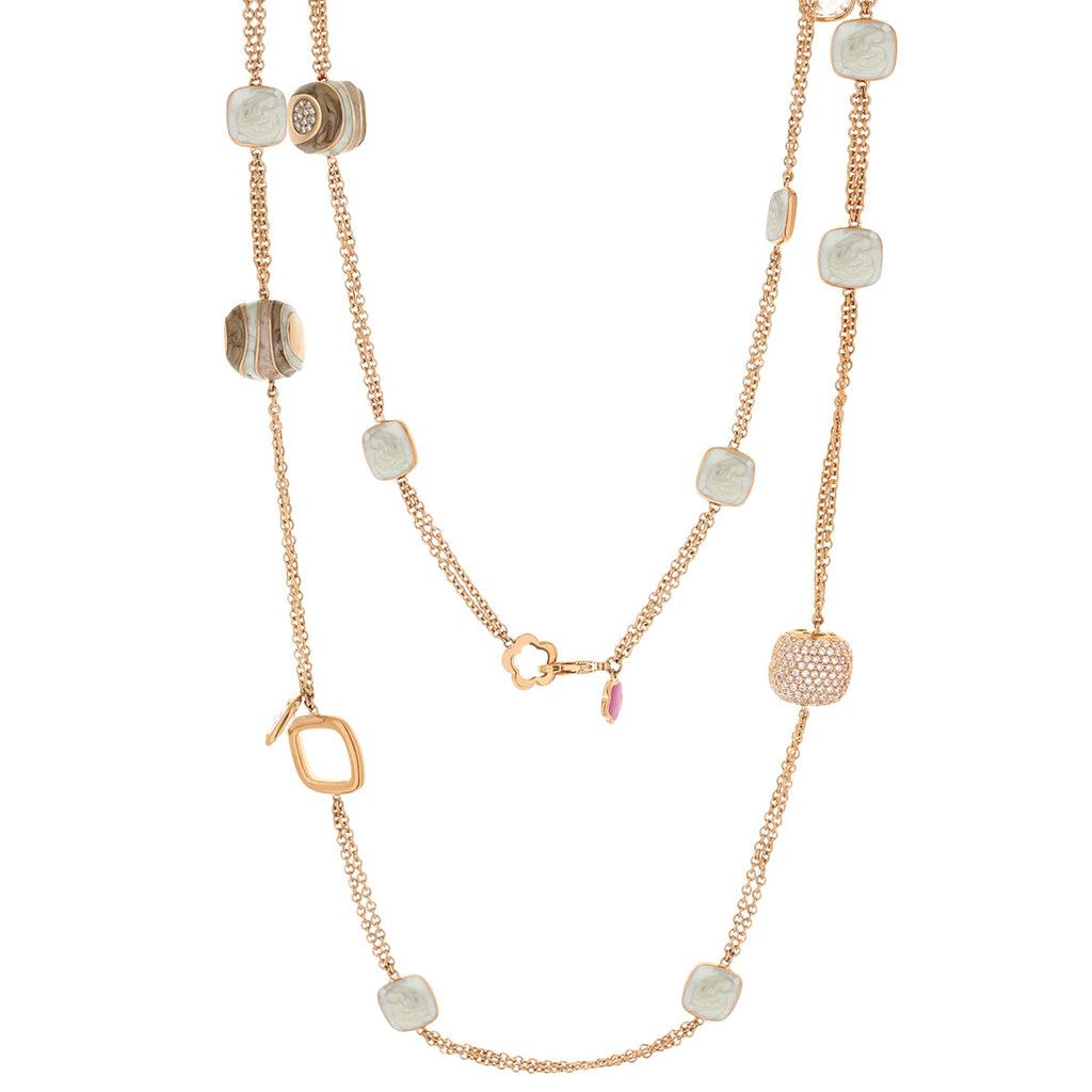 Stripes of Pave Necklace