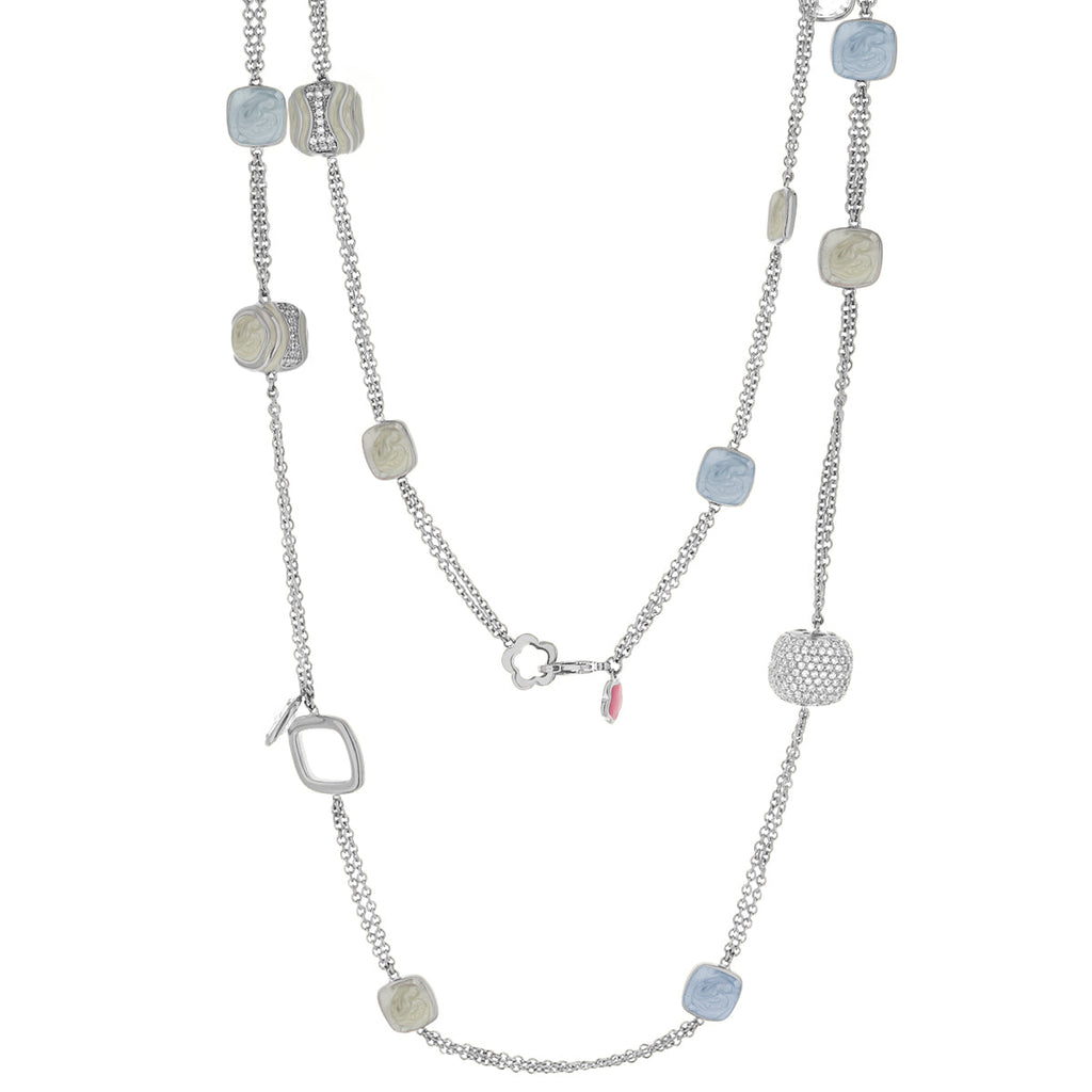 Curvy Swirls Long Necklace