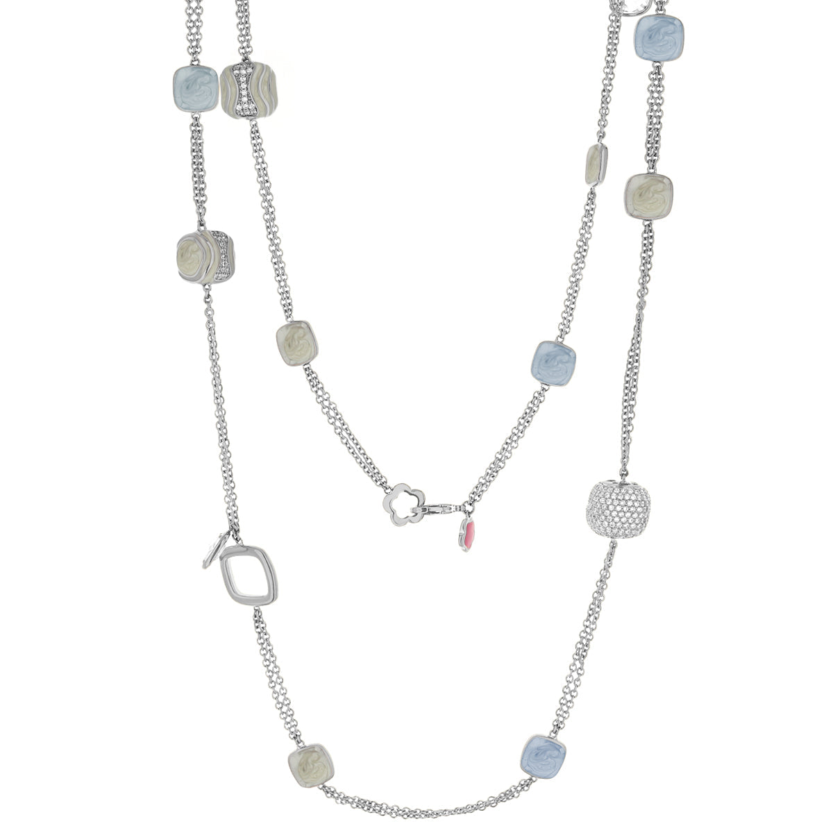Curvy Swirls Long Necklace