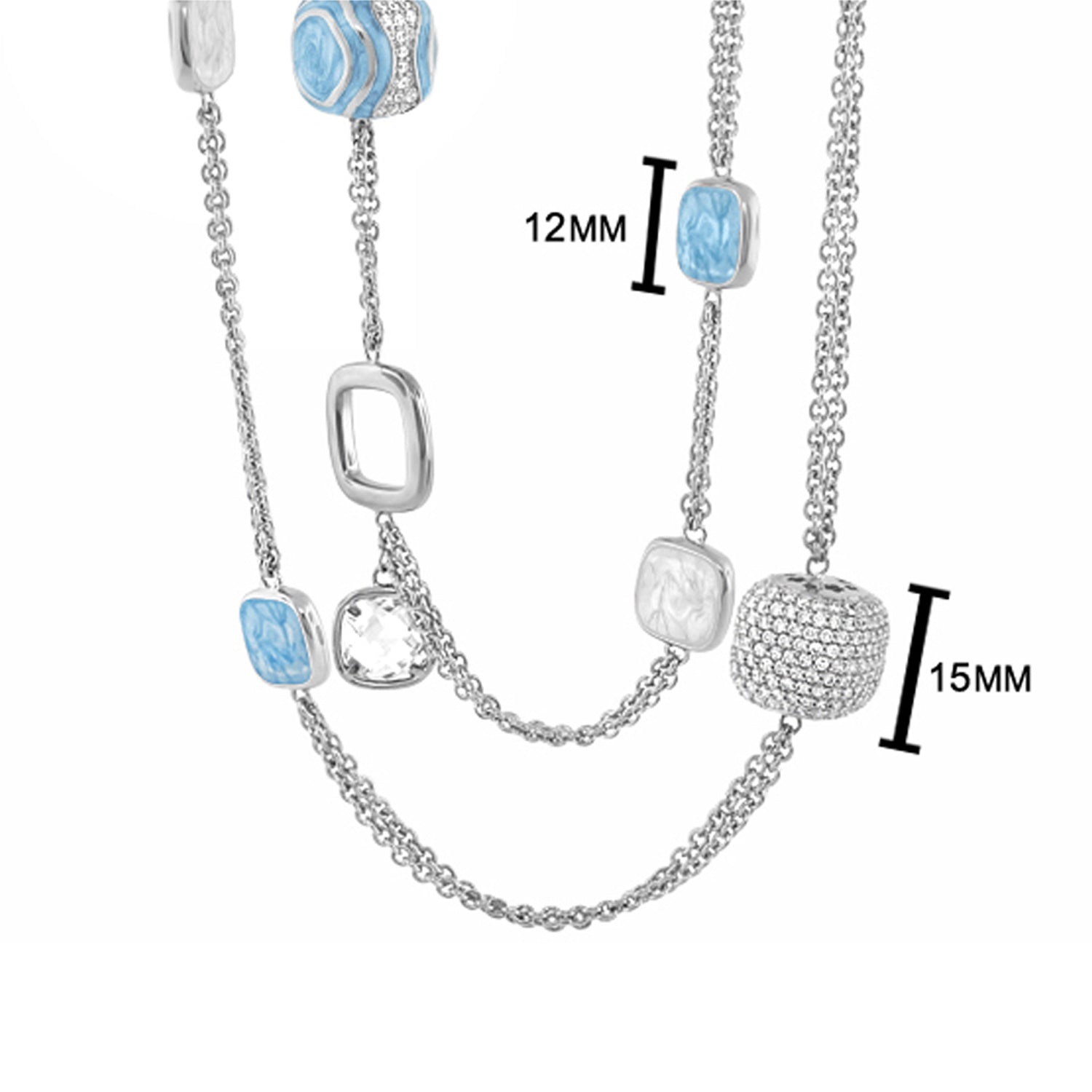 Curvy Swirls Long Necklace