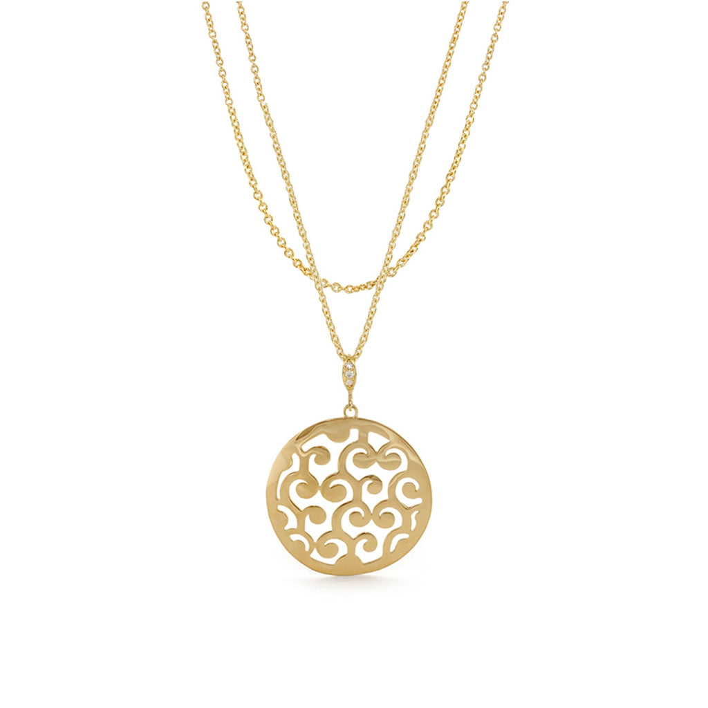 Stamped with Love Swirl Necklace