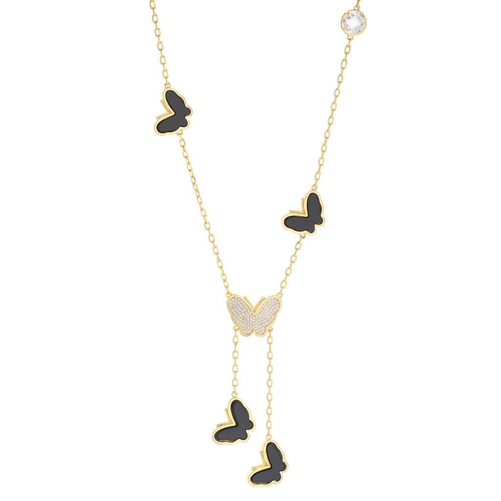 Mariposa Butterfly Onyx Necklace