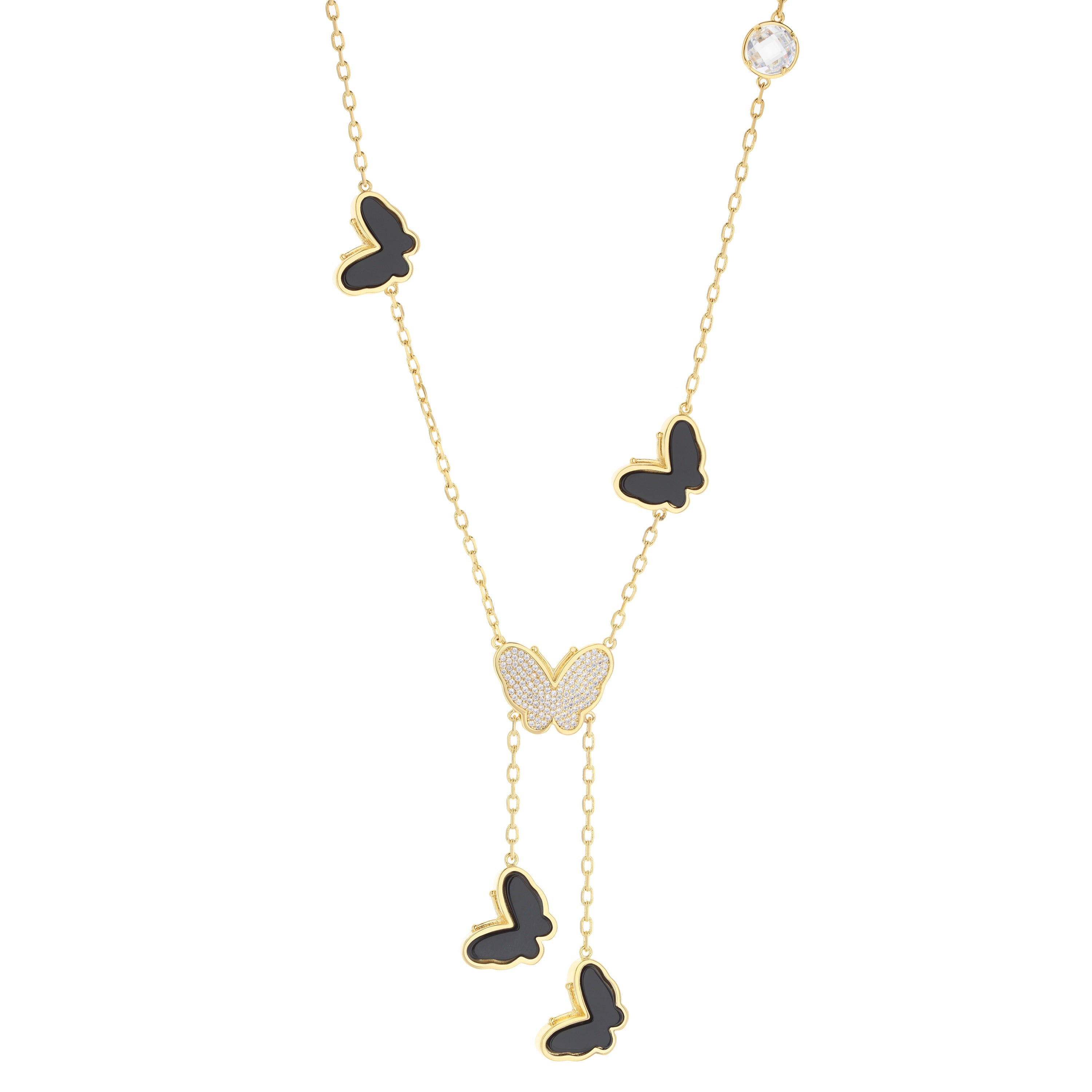 Mariposa Butterfly Onyx Necklace