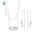 Sydney Leigh Feather Necklace & Earrings Set