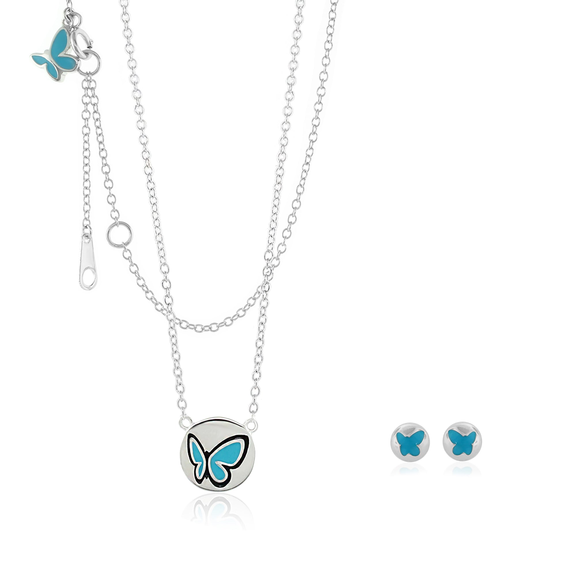 Sydney Leigh Butterfly Necklace & Earrings Set