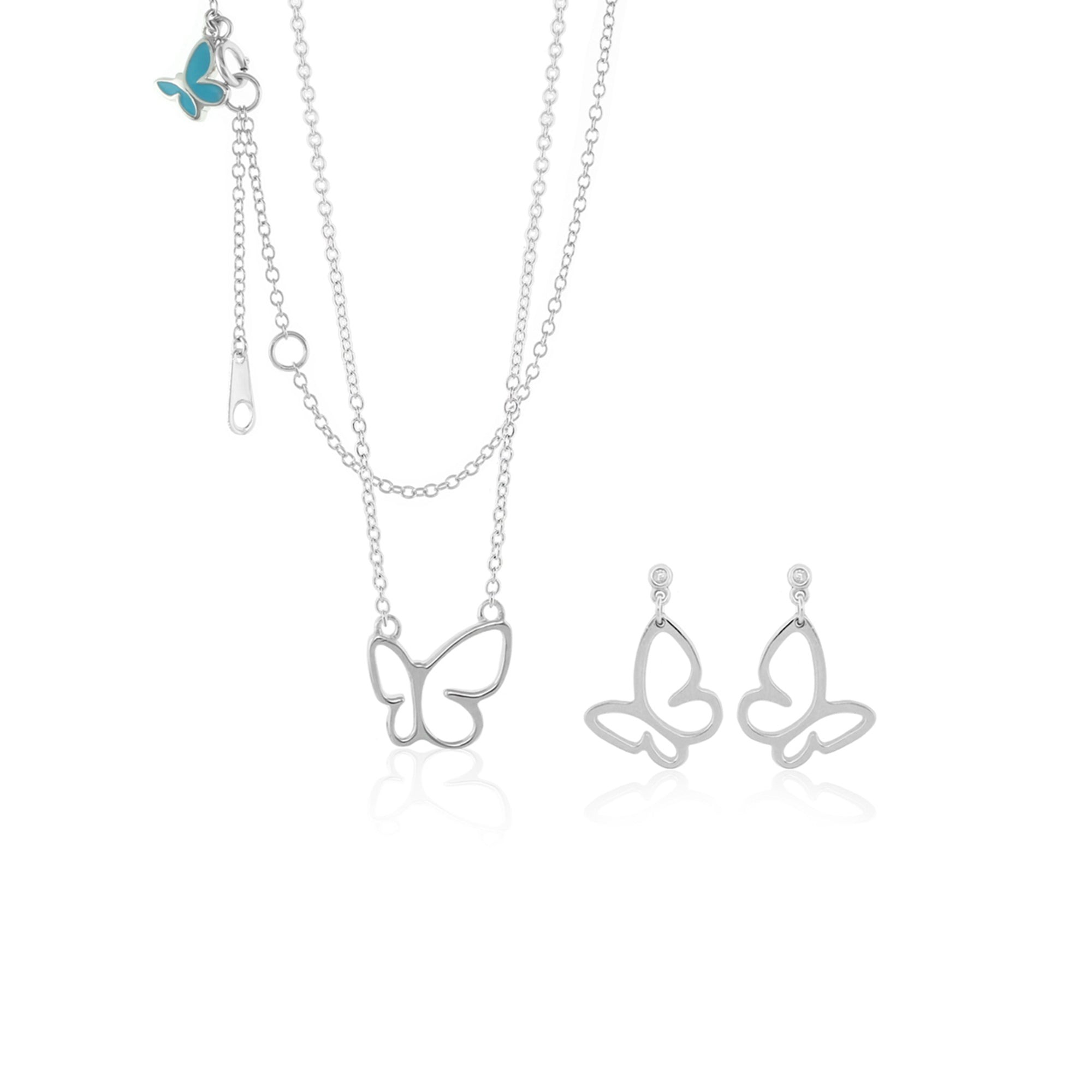 Sydney Leigh Butterfly Necklace & Earrings Set