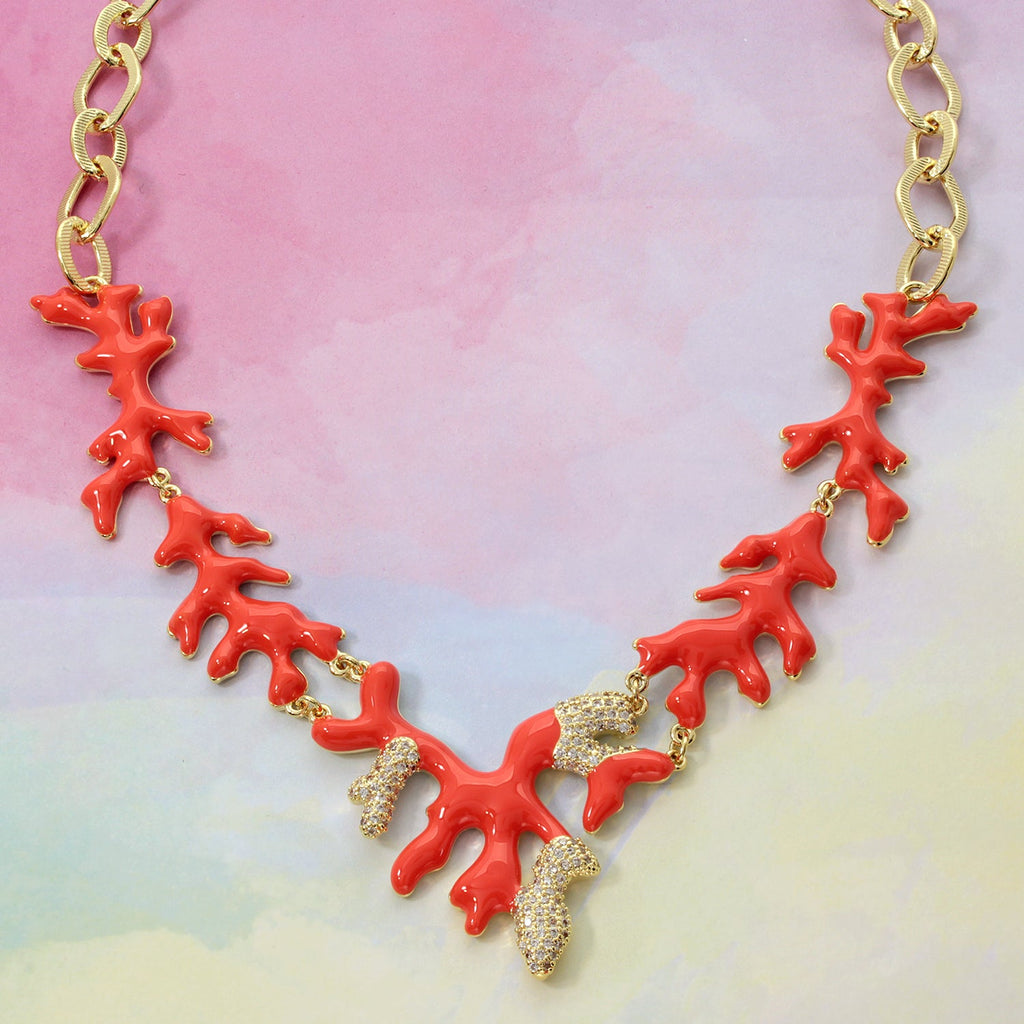 Pretty Little Things Coral Necklace
