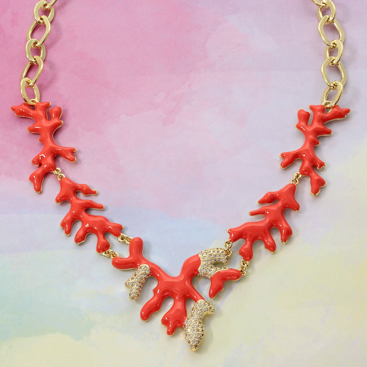 Pretty Little Things Coral Necklace
