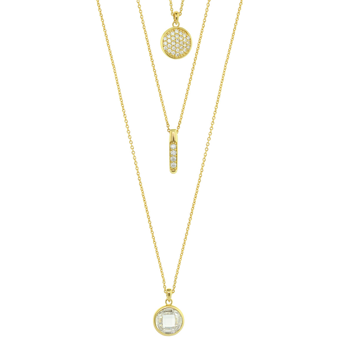 Delicato Triple Chain Necklace