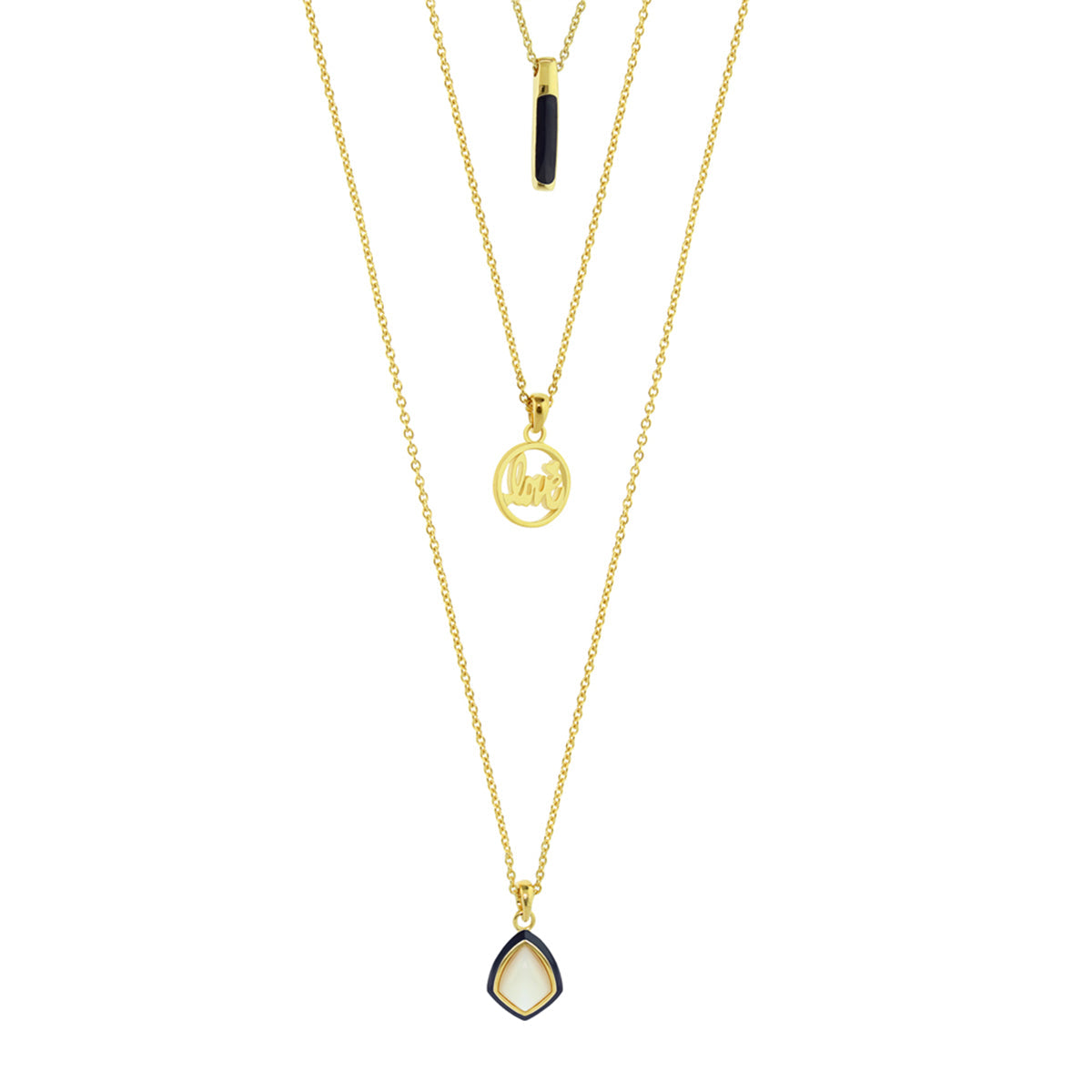 Delicato Triple Chain Necklace